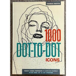 1000 Dot-To-Dot Icons Book By Thomas Pavitte With 20 Portraits & 19"x14" Poster